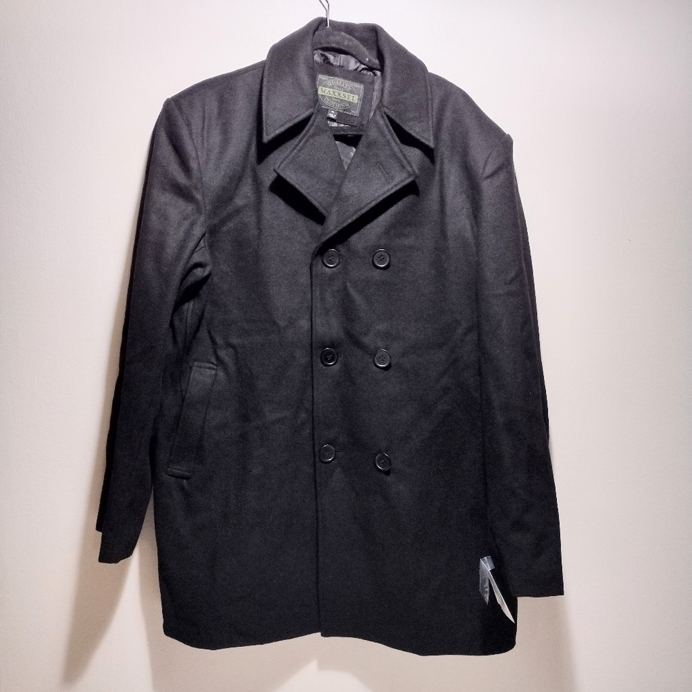 Maxxsel Wool Blend Double Breasted Wool Coat